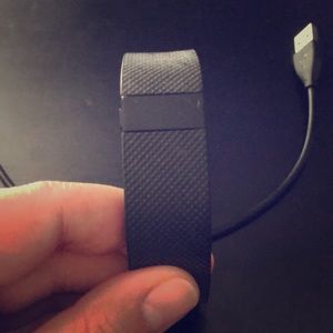 FitBit HR Charge with Charger-Black-Large